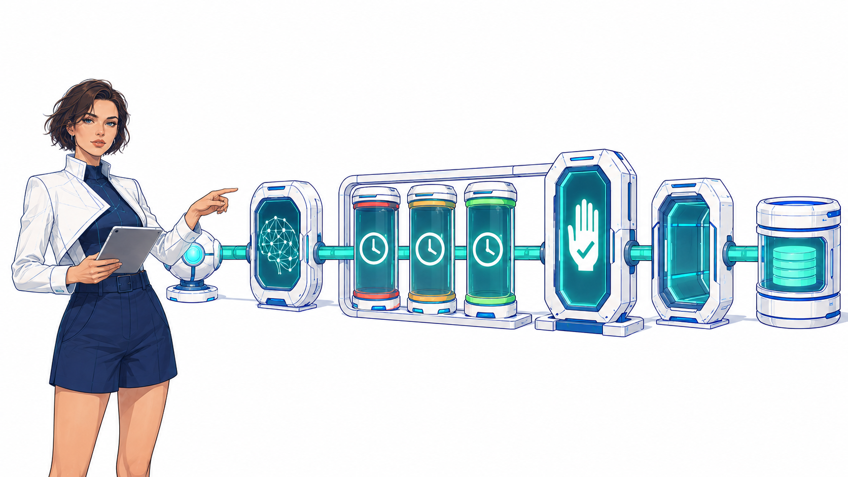 Очередь подтверждения AI от бизнес-события до исполнения и аудита