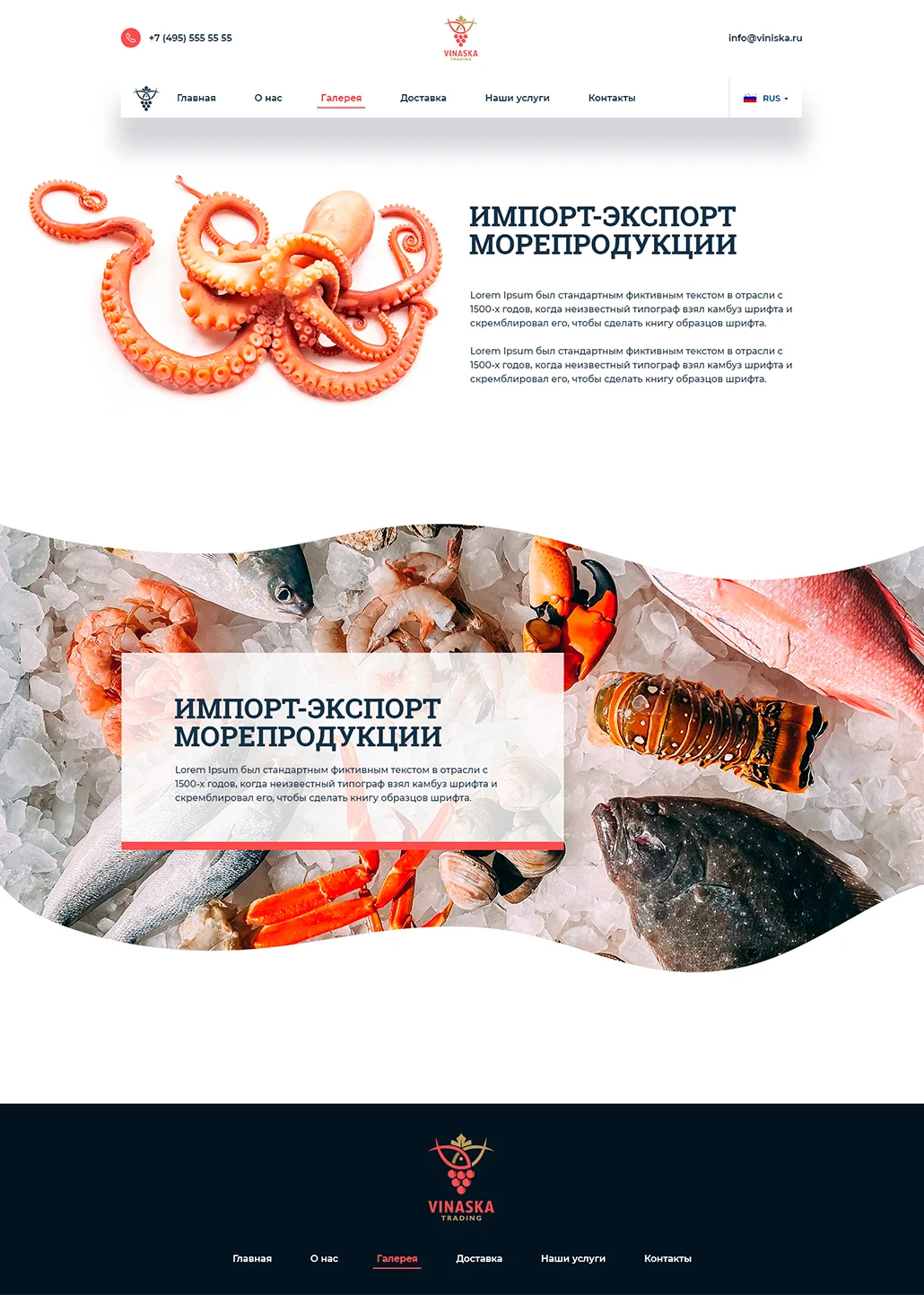 Landing Page Vinaska Trading — экран 3